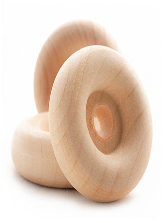 Pinehurst Crafts Wooden Toy Wheels w/Recessed Hub, 1-1/4 Inch Diameter x 7/16 Inch Thick (1/4 Inch Hole), Pack of 24